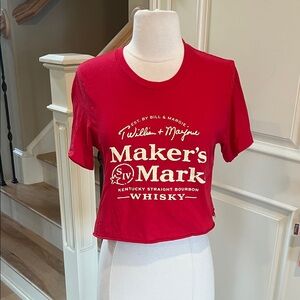 Red Crop T Shirt Makers Mark Kentucky Straight Bourbon Whisky